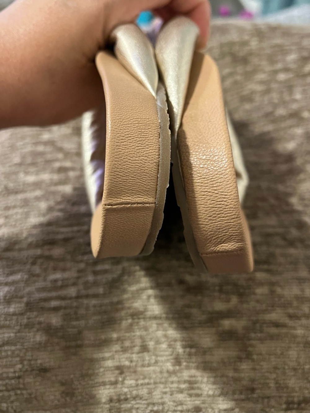 NWOT Pedro Garcia Metallic Padded Thong Sandals Size 36.5 (6.5 US) - Picture 6 of 8